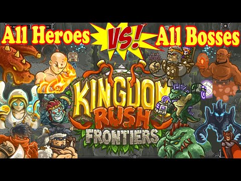 Kingdom Rush Frontiers HD All Heroes VS All Bosses Nazeru Quincon Umbra Leviathan Vasile Xyzzy