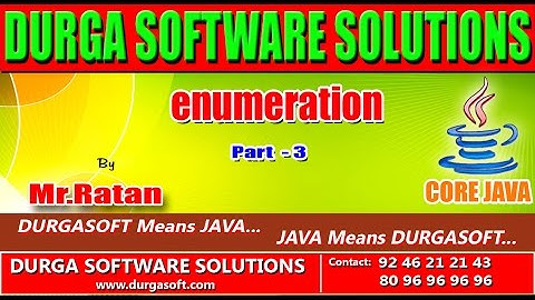 Core java ||  enumeration part -3