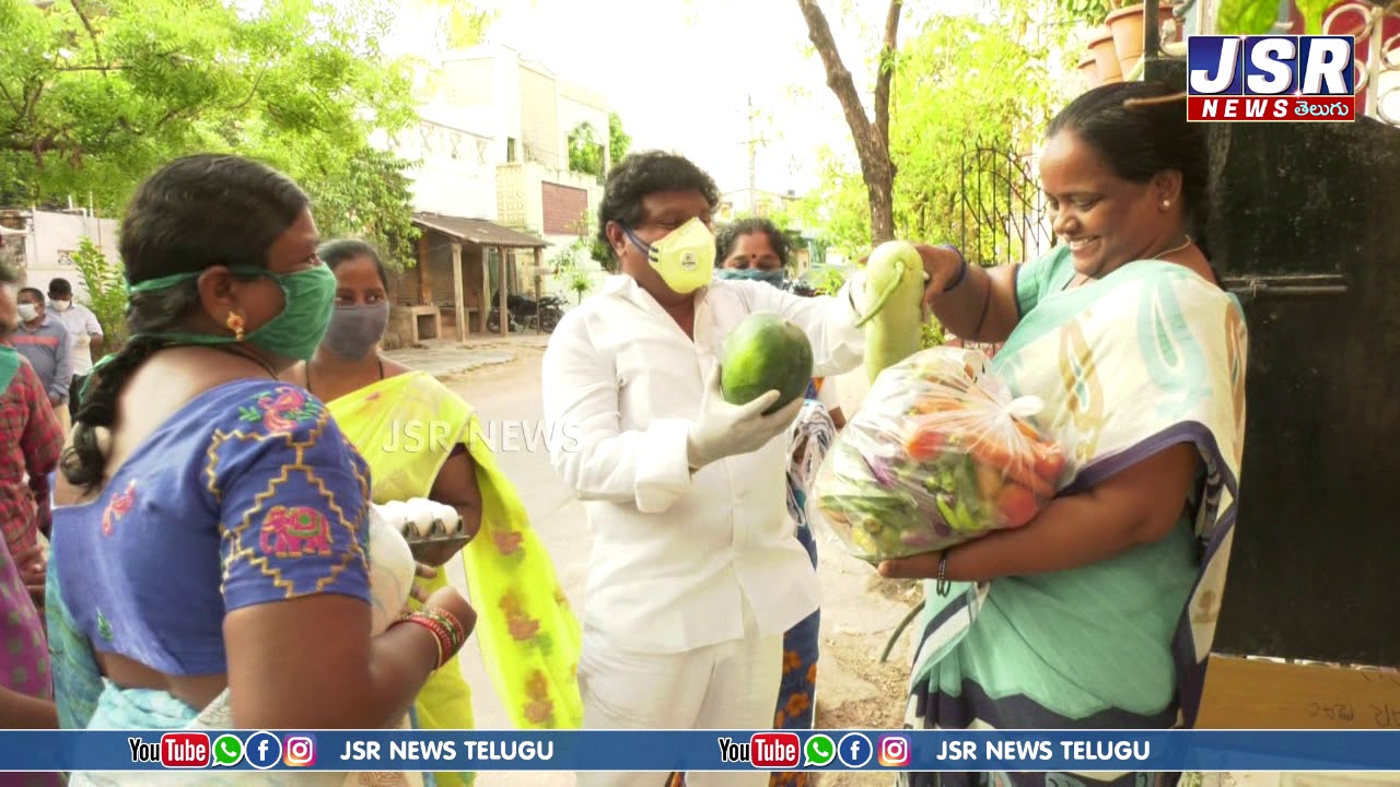 ఏలూరు 5వ డివిజన్లో ఇంటిఇంటికి కూరగాయలు పంపిణి చేసిన బొద్దాని శ్రీనివాస్ /BODDANI SRINIVAS /JSR NEWS