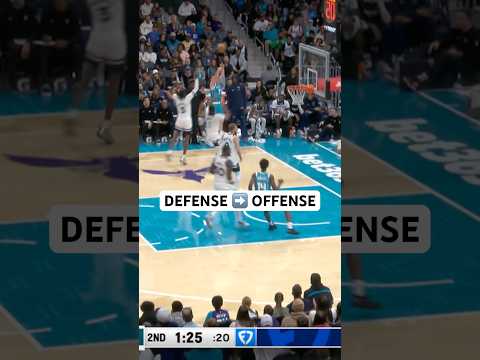 Hornets get the steal and turn it into a quick three!