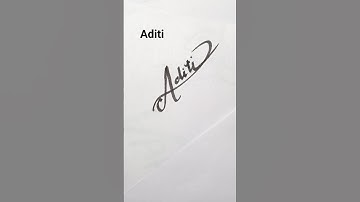 Aditi name style sign #signature #calligraphy #viral #trending #shorts
