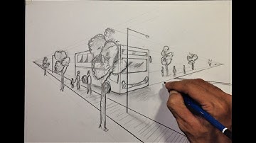Draw in Two Point Perspective - A Bus