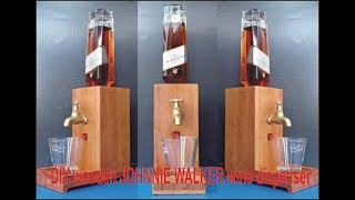 DIY wooden JOHNNIE WALKER wine dispenser