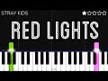 Stray Kids &quot;강박 (방찬, 현진)(Red Lights (Bang Chan, Hyunjin))” | EASY Piano Tutorial