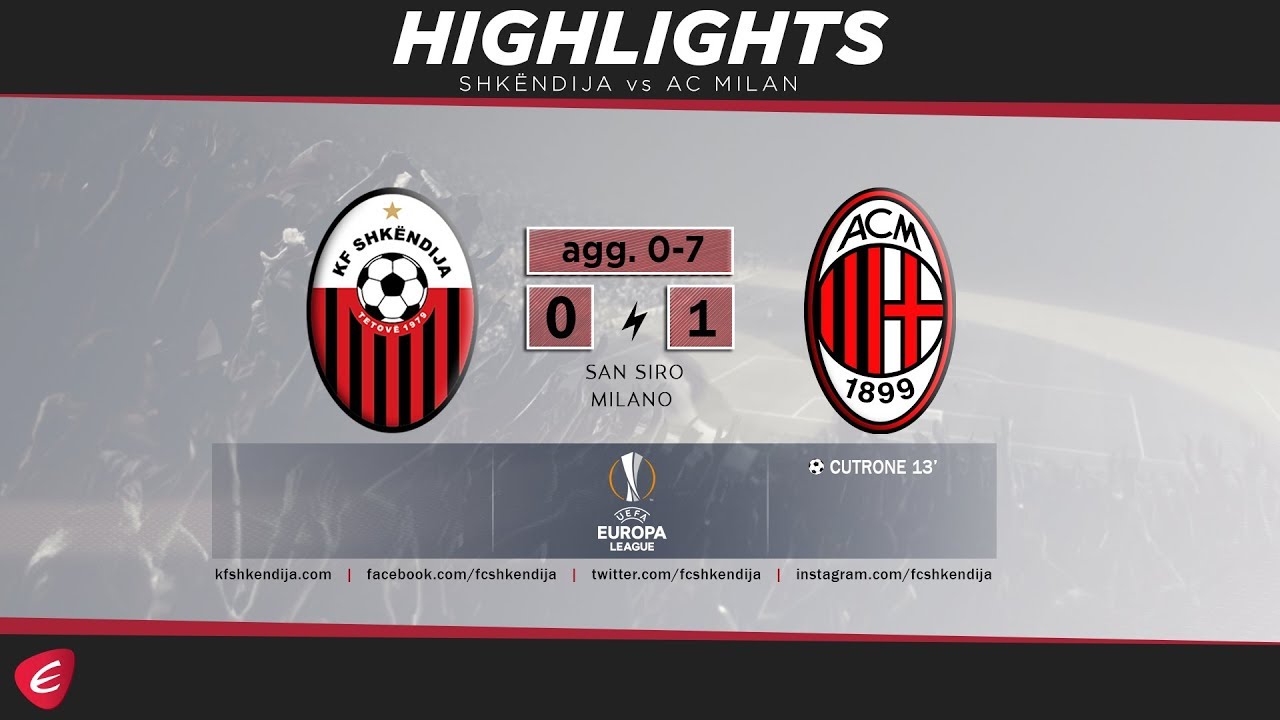 UEL PLAY OFF Round 2nd LEG | KF Shkëndija vs AC Milan | HIGHLIGHTS & GOALS