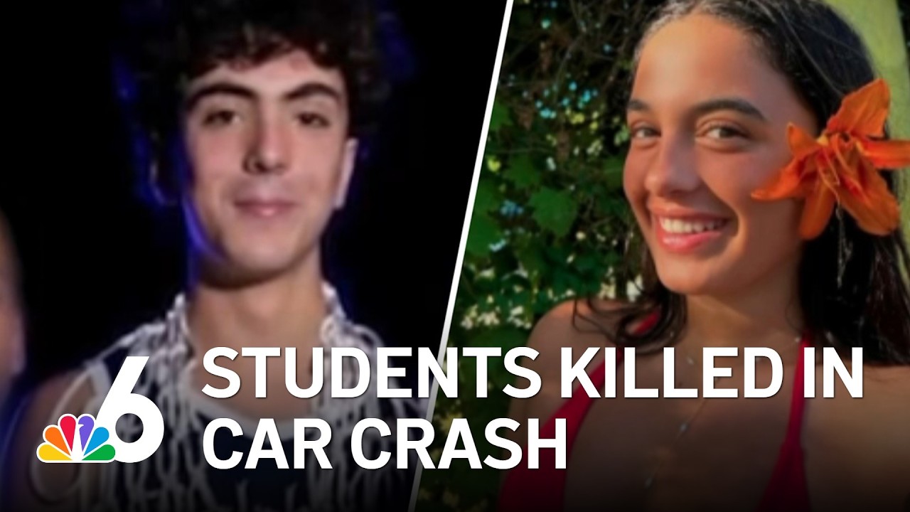 Students killed in fiery car crash identified as young couple - YouTube