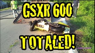 GSXR 600. First Bike. Totaled in 300 feet.