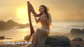 Harp Melodies and Ocean Waves - Peaceful Music for Mindfulness and Deep Relaxation