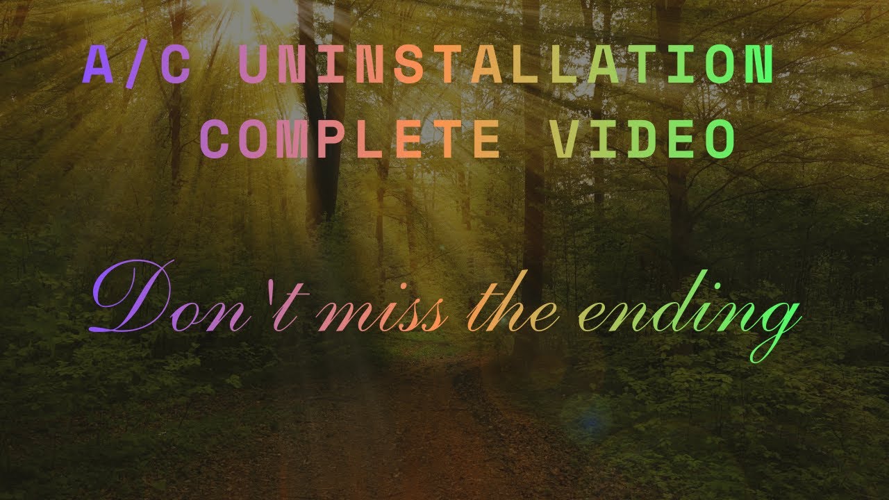 A/C Uninstallation complete video//ac gas closing and Uninstallation process complete video