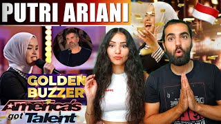 🇮🇩 REACTION - WOW PUTRI ARIANI receives the GOLDEN BUZZER from Simon ✨❤️😲| Auditions | AGT 2023