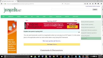 Explain Join point in spring AOP. | javapedia.net