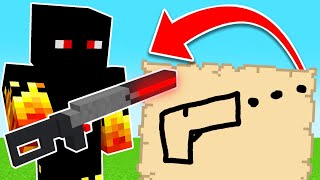 CAÇADOR vs FUGITIVO com DESENHOS no MINECRAFT