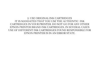 Epson printer in error state