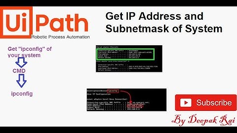 Get IP Address and Subnet mask of System in Uipath | Uipath RPA