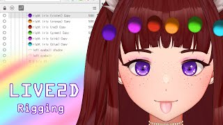[VTuber Live Stream] Chatting and rigging a VTuber LIVE2D model! Rainbow color changing eyes