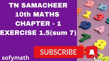 TN samacheer 10th maths|Exercise 1.5(sum 7) #class10#chapter1#class10maths