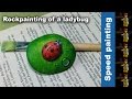 Speed Painting - Rock painting of a ladybug - Steine bemalen Marienkäfer