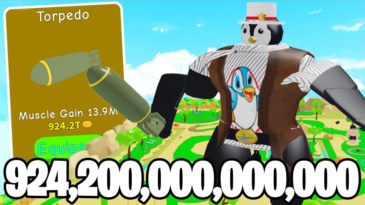 Buying The 924 200 000 000 000 Torpedo Lifting Simulator Youtube - penguin lifting simulator roblox