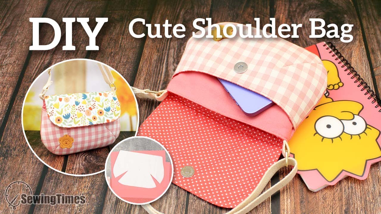 DIY Cute Shoulder Bag  Small Crossbody Bag Sewing Pattern & Tutorial  [sewingtimes] 