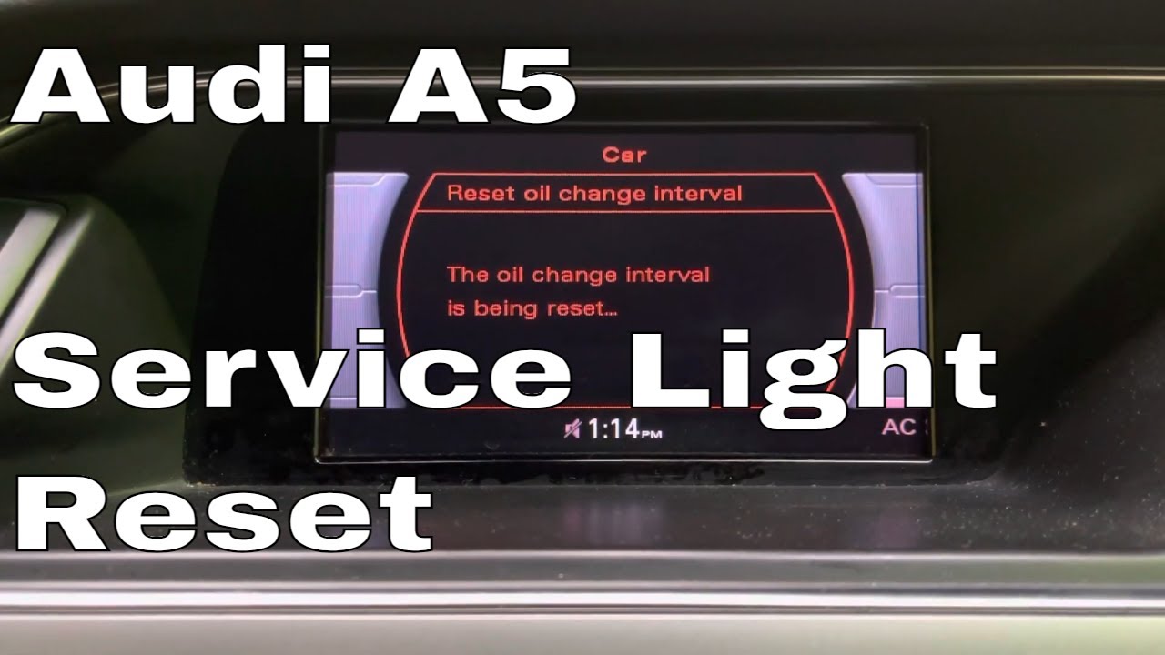 Audi A5 Service Light Reset Change Interval - YouTube