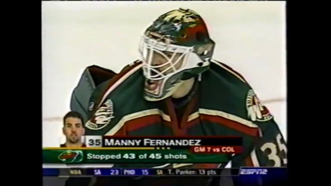 Vintage Y2K Minnesota Wild Manny Fernandez Hockey NHL Jersey 