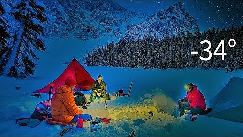 4-Days Winter Camping in the Remote Canadian Rockies