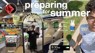 getting my life together for summer | summer prep, staying active, mood boarding, + car refresh