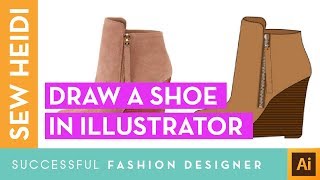 How to Draw a Shoe Fashion Flat in Illustrator