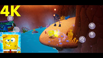 Sea Caves Goo Lagoon - SpongeBob SquarePants - BFBB - Mobile (Part 28) #4K iPhone 13 Pro Max