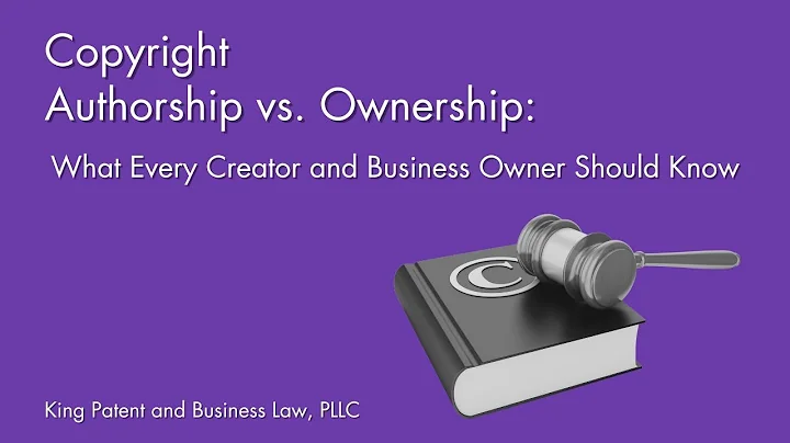 Copyright Authorship vs Ownership