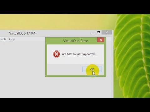 How to open .WMV files in VirtualDub (ASF files not supported)