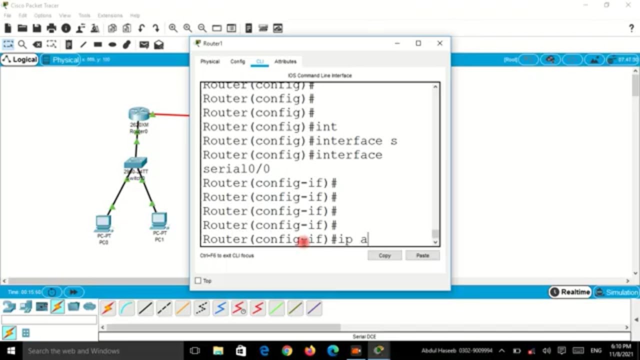 Configuring Two Routers using CLI in Cisco Packet Tracer - Urdu/Hindi ...