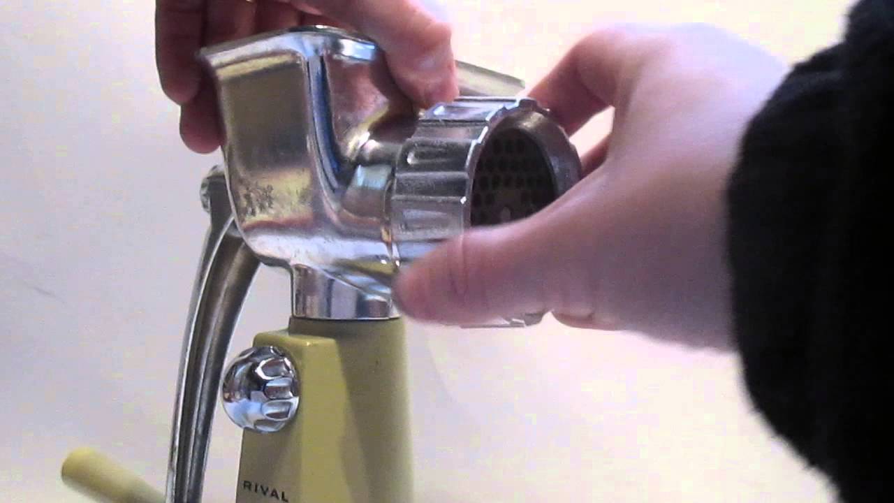 SOLD Vintage RIval Meat Grinder YouTube