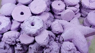 1 Big star & donut Extra soft purple gymchalk crispy | crunchy | relaxing | oddly satisfying | ASMR screenshot 1