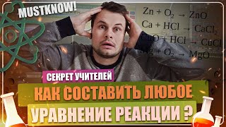картинка: Как составлять уравнения реакций по химии