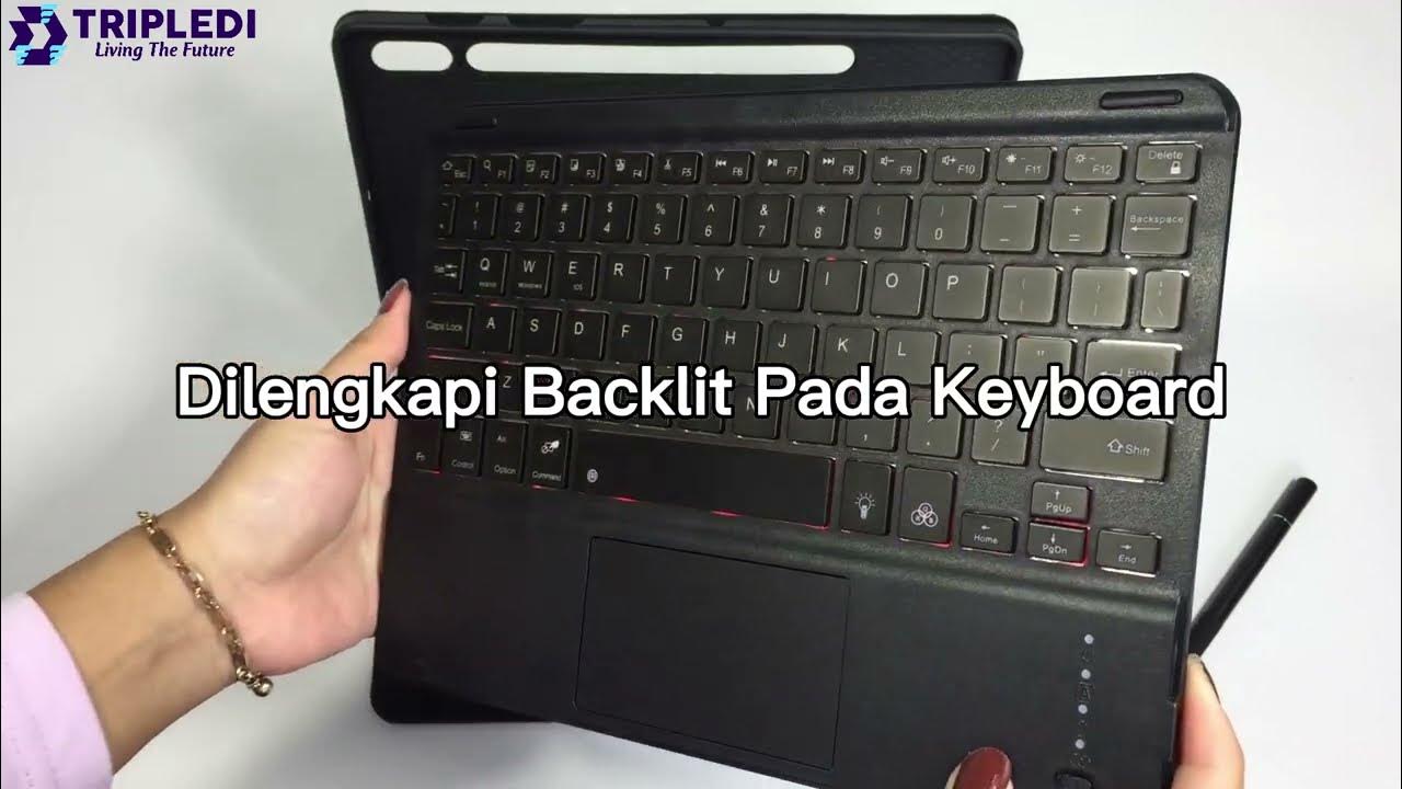 Samsung Tab Keyboard LED Touchpad Rubber Case Pairing FN + C YouTube