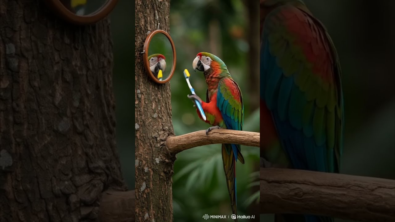 AI Whimsy Day In My Life A Parrot 