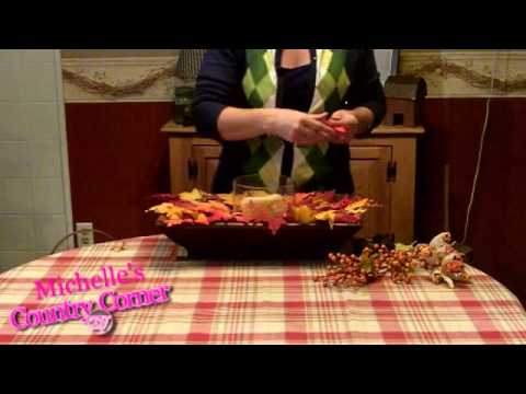 Country Home  Decorating  Ideas  Fall Table Centerpiece 