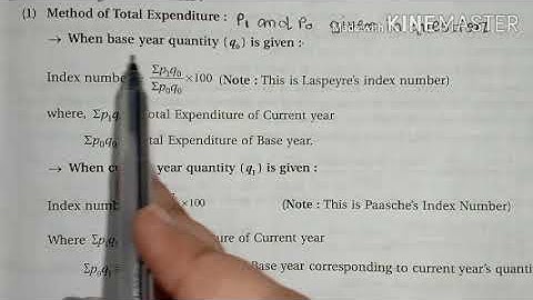 Cost of living index number, Method of total expenditure , method of family budget.