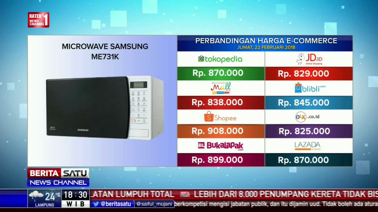 Perbandingan Harga E-Commerce: Microwave Samsung ME731K - YouTube