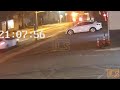 Car passing school bus
