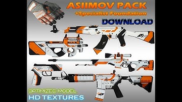 CS:GO HD Specialist gloves Foundation + ASIIMOV Pack