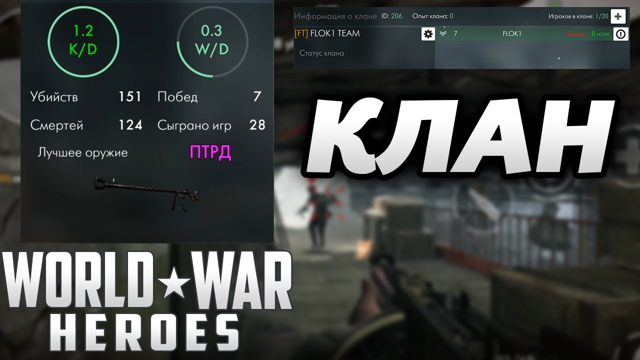 СОЗДАЛ СВОЙ КЛАН! ИГРАЮ С ДЕФОЛТНЫМИ ПУШКАМИ И ТАЩУ! - World War Heroes