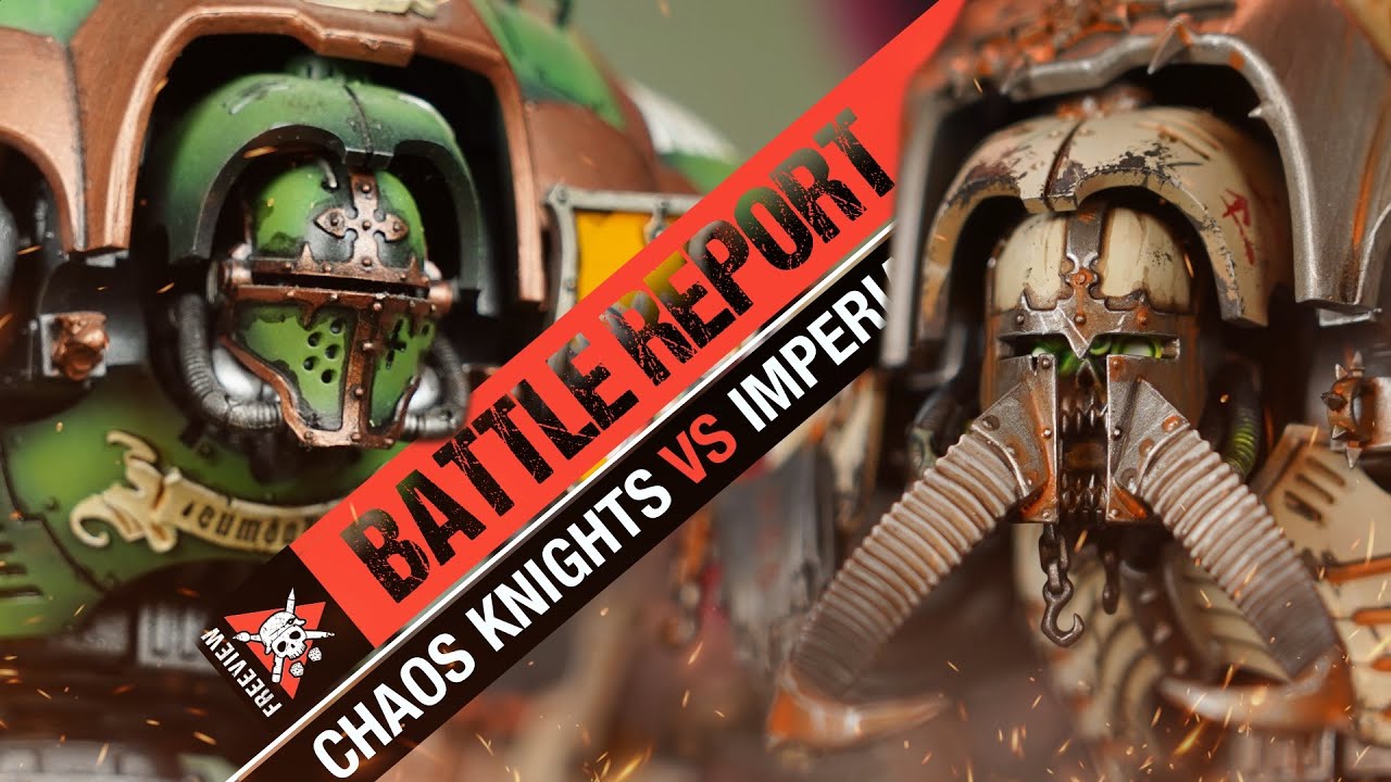 Chaos Knights vs Imperial Knights | Warhammer 40k Battle Report - YouTube