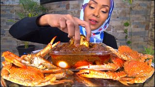 BLUE CRAB * EGGS * CORN * POTATOES * BLOVES SAUCE *  MUKBANG مكبانق الكابوريا مع صوص السيفود