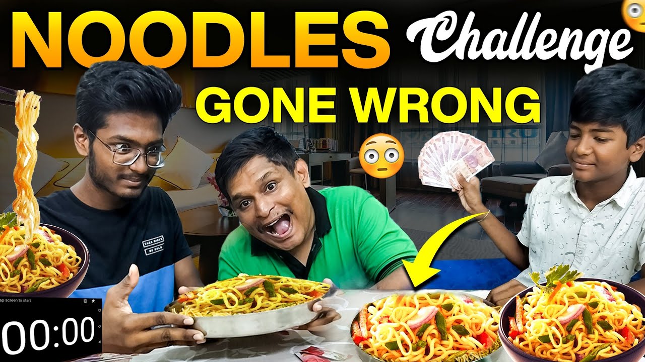 Noodles eating challenge 😋 Gone wrong crazy telugu challenges YouTube