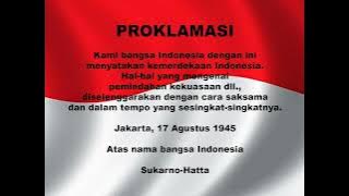 TEKS PROKLAMASI KEMERDEKAAN REPUBLIK INDONESIA  NASKAH PROKLAMASI