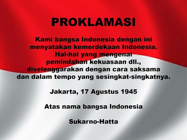 TEKS PROKLAMASI KEMERDEKAAN REPUBLIK INDONESIA  NASKAH PROKLAMASI class=