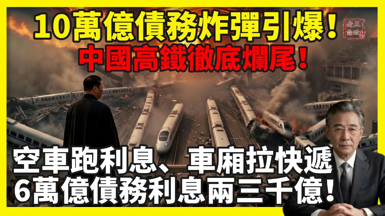 10萬億債務炸彈引爆！中國高鐵徹底崩盤：空車跑利息、車廂拉快遞，高鐵變垃圾、綠皮成奢侈品！基建狂魔墜入末路！#中國高鐵#高鐵爛尾#習近平#房地產崩盤#中國崩盤#國進民退#中国经济#中共崩潰#社會動盪