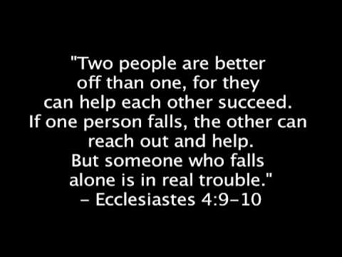 WC: Ecclesiastes 4:9-10 - YouTube